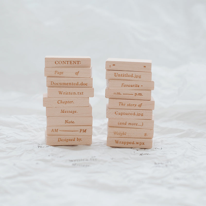 Pooi Chin 9pt Tiny Text Rubber Stamps