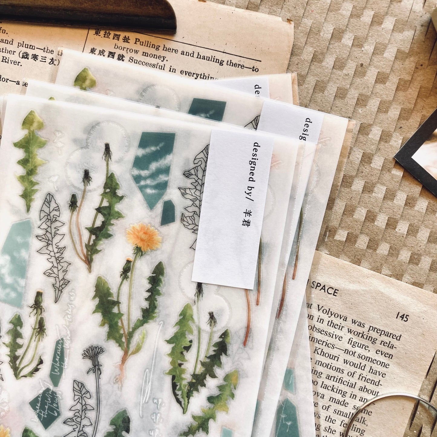 Somesortof.fern Dandelion Transfer Sticker