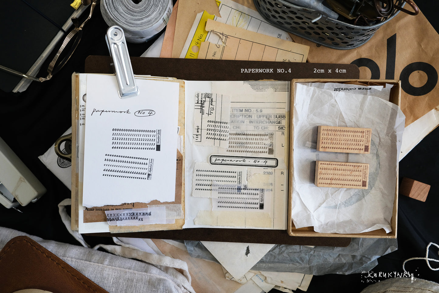 Kurukynki Paper Work Rubber Stamp | Numbers & Letters