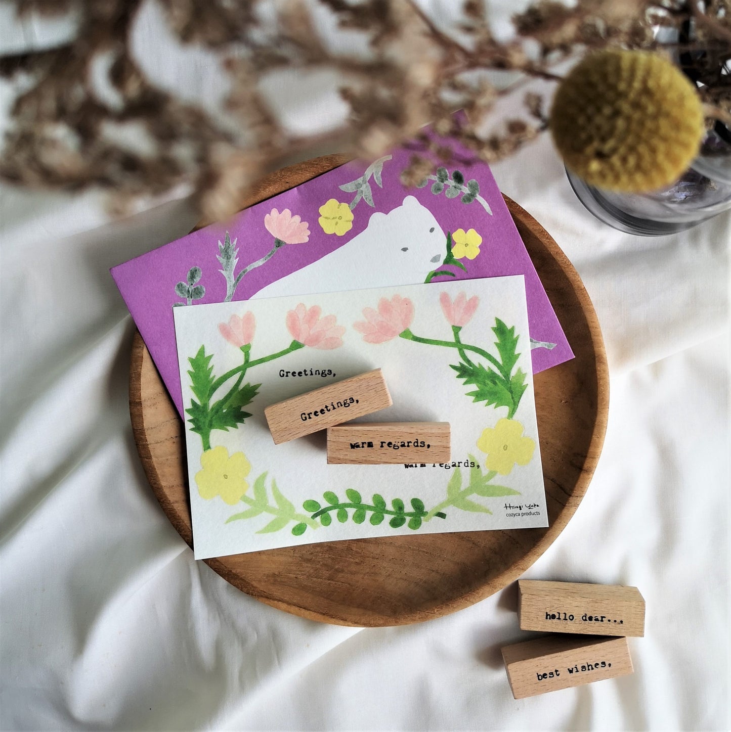 Eileentai.85 Typewriter Phrases Rubber Stamp - Write A Letter
