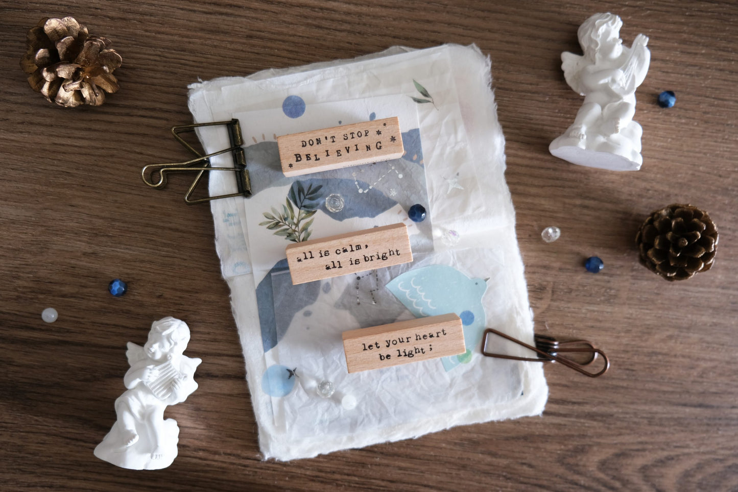 Eileentai.85 Typewriter Phrases Rubber Stamp | Christmas