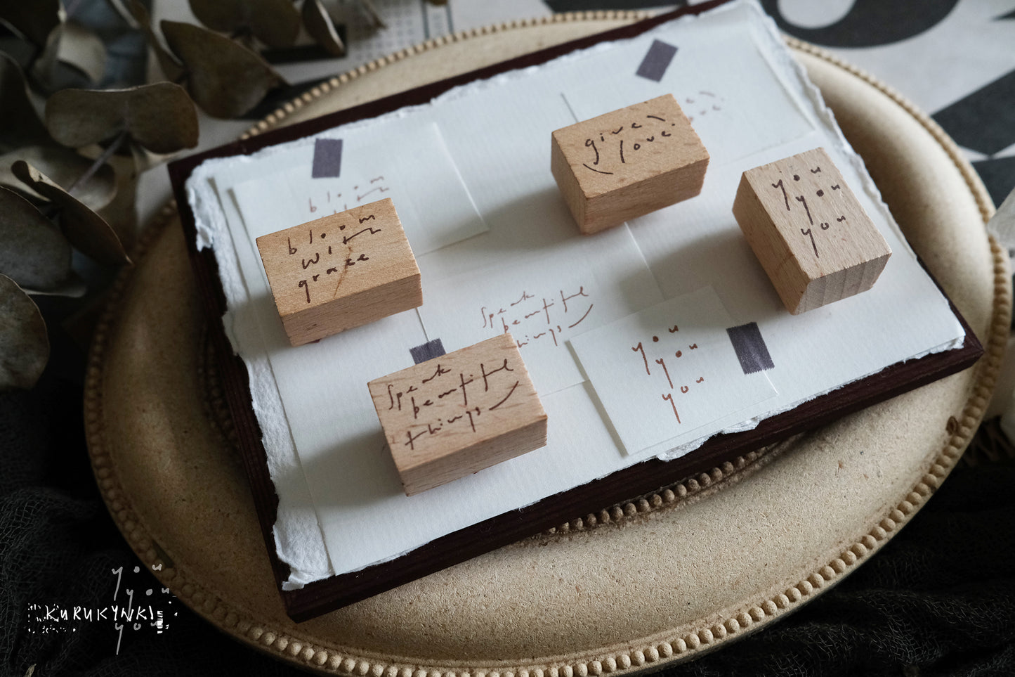 Kurukynki Word Series Rubber Stamp