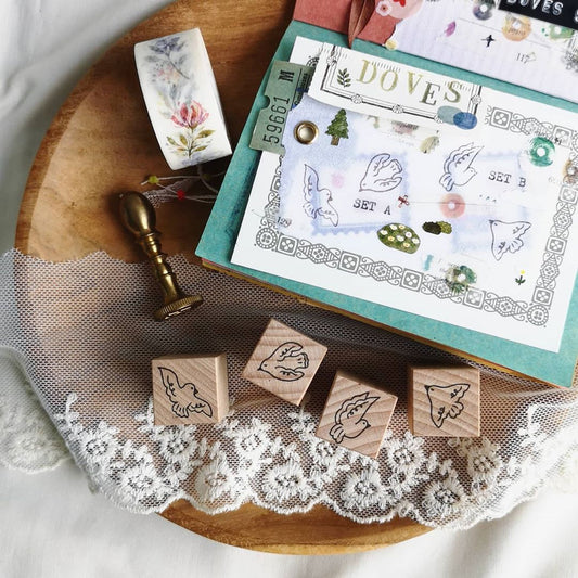 Eileentai.85 Birds Rubber Stamps - Doves