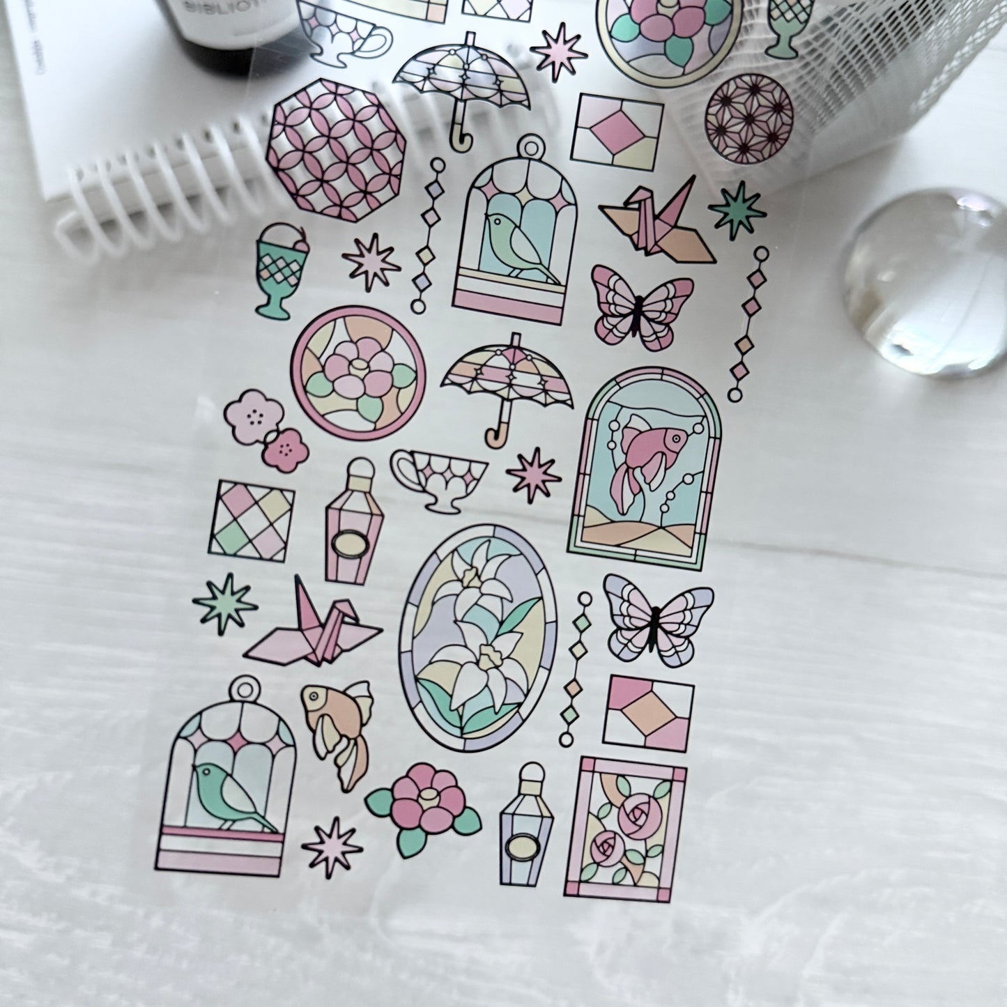 Kamio Japan Stained Glass Sticker / 3 Designs