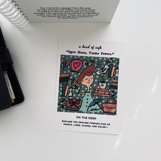 A Kind of Cafe On The Desk Postcard