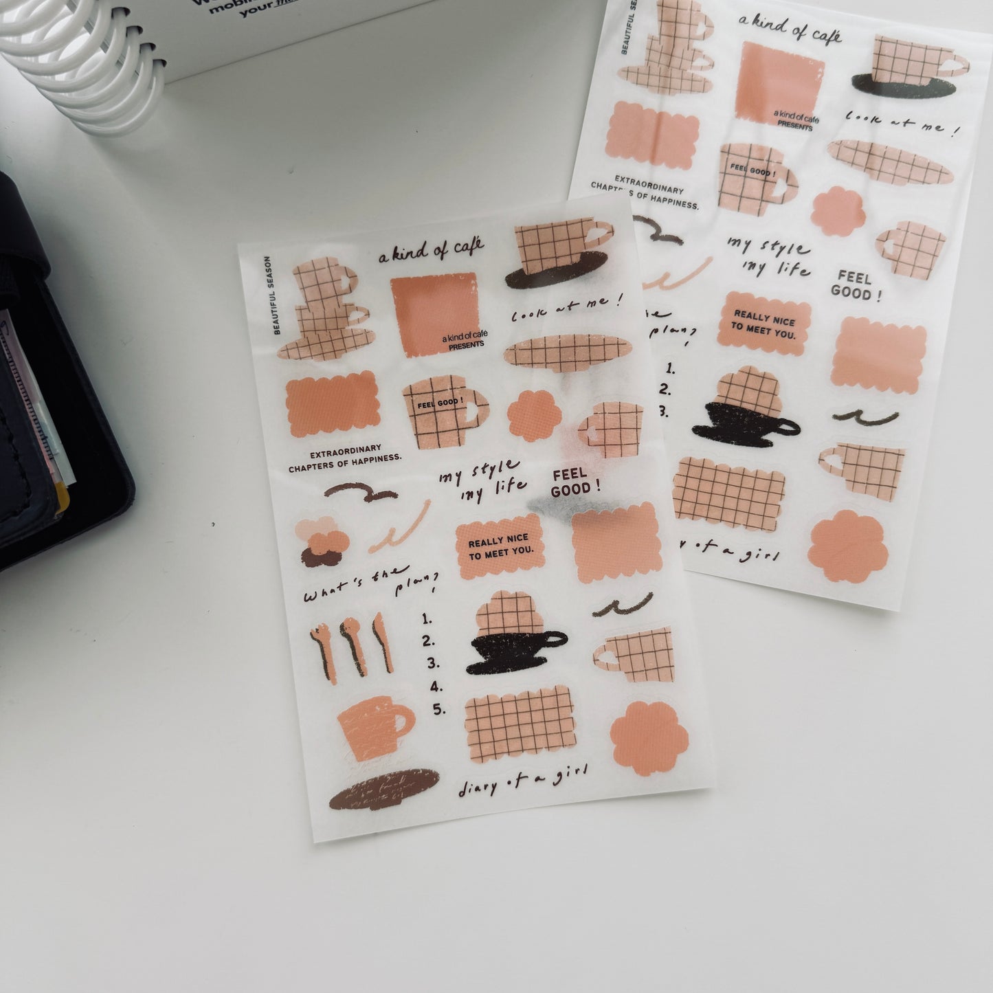 A Kind of Café Tender Moments Transfer Sticker Set