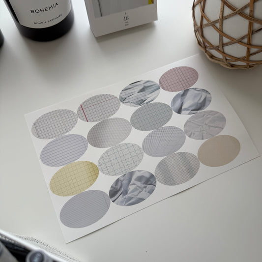 Kmmile Large Texture Paper Sticker Sheet