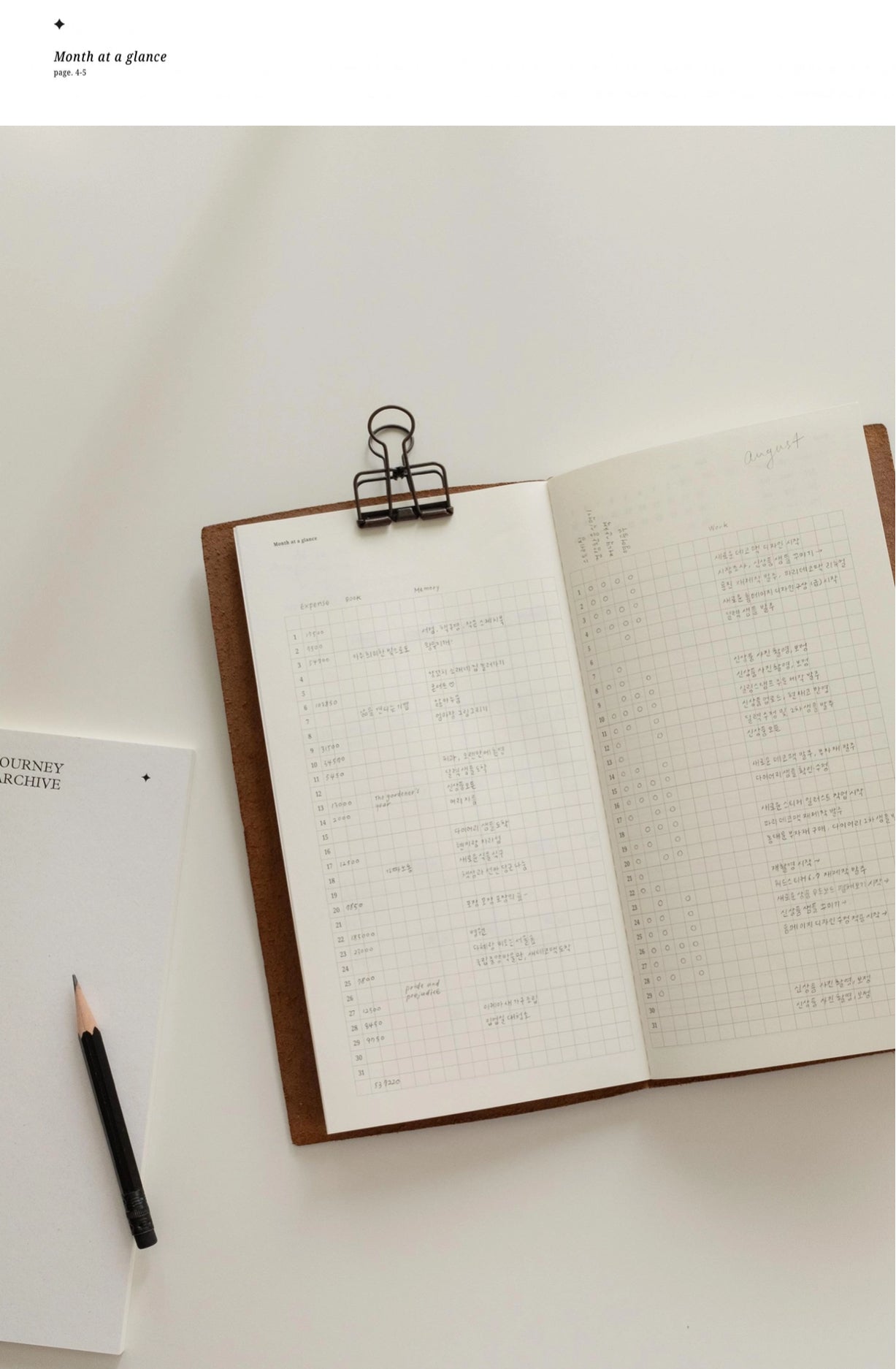 Day and Moment Journey Archive Planner