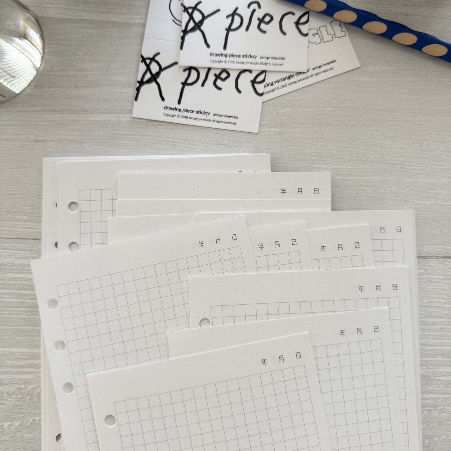 Jeongo Innerside A6 Personal / Bible Ring Journal Refill / White