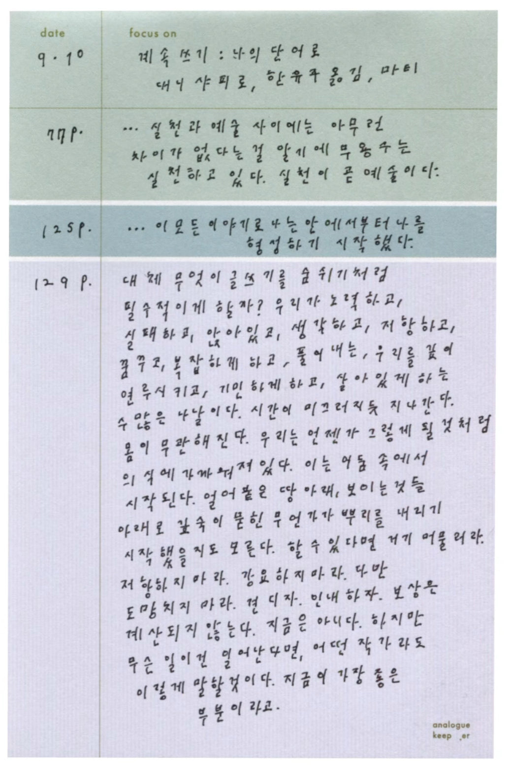 Analogue Keeper 2025 NEW Free Memo / 3 Sizes