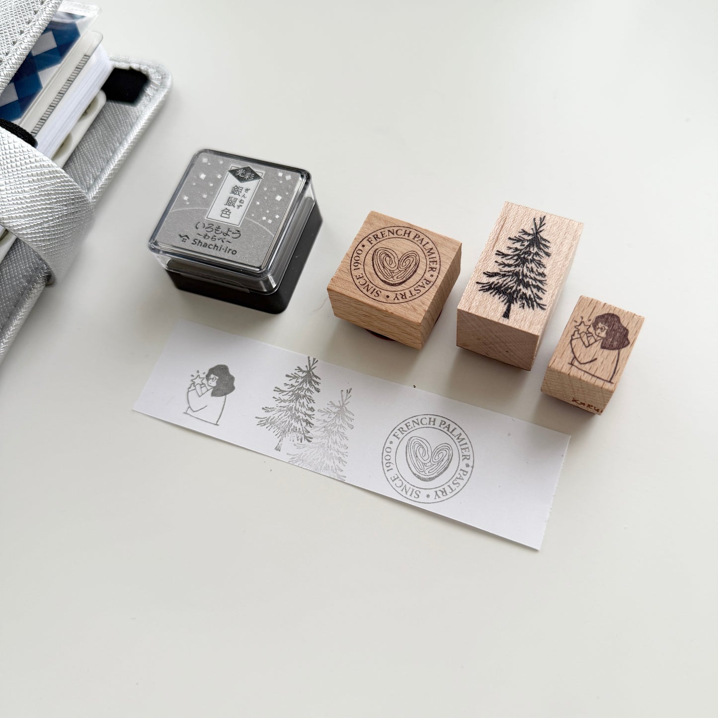 Shachihata KOSAI Mini Cube Ink Pad / 3 Colors