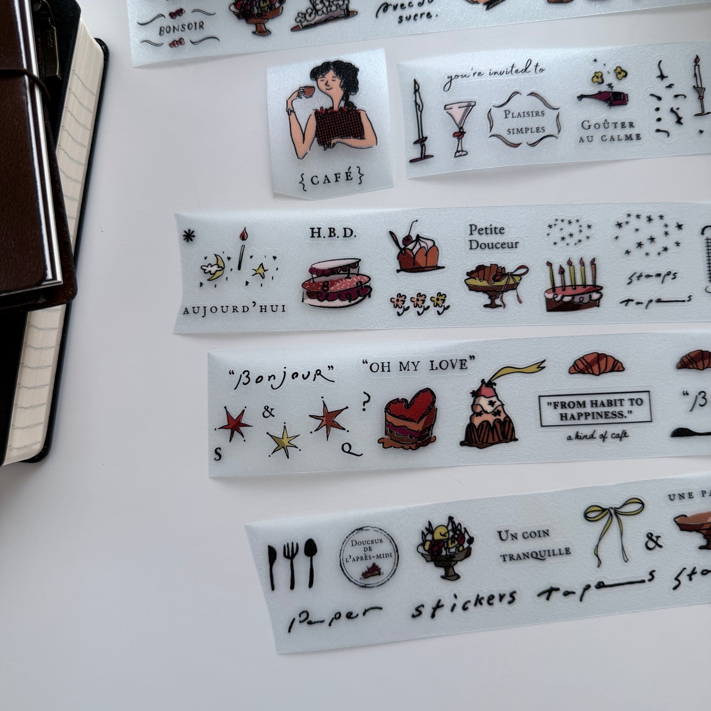 A Kind of Cafe French Afternoon Tea PET Sticker Roll