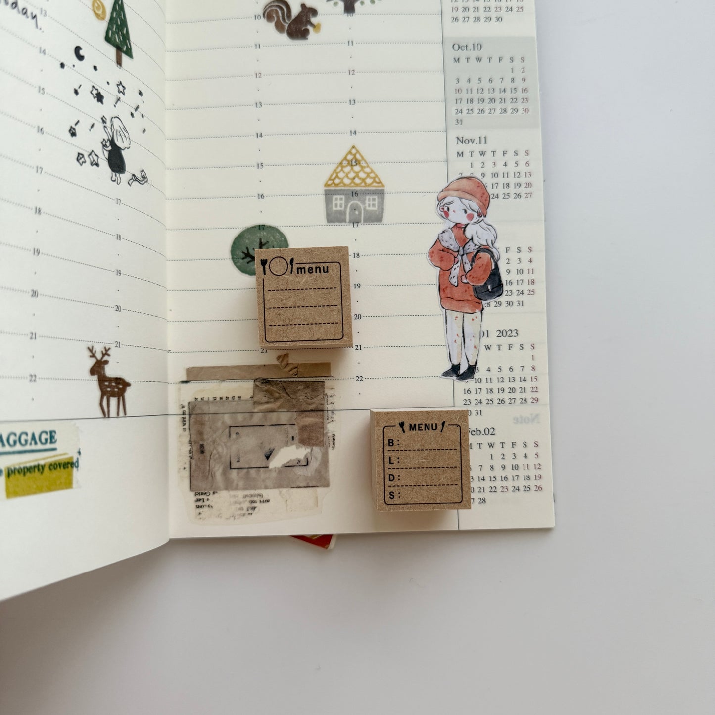 Stamp Marche Life Log Collection Stamp // Meal (2 designs)