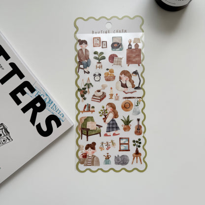 MIND WAVE Routine Charm Sticker / 2 designs