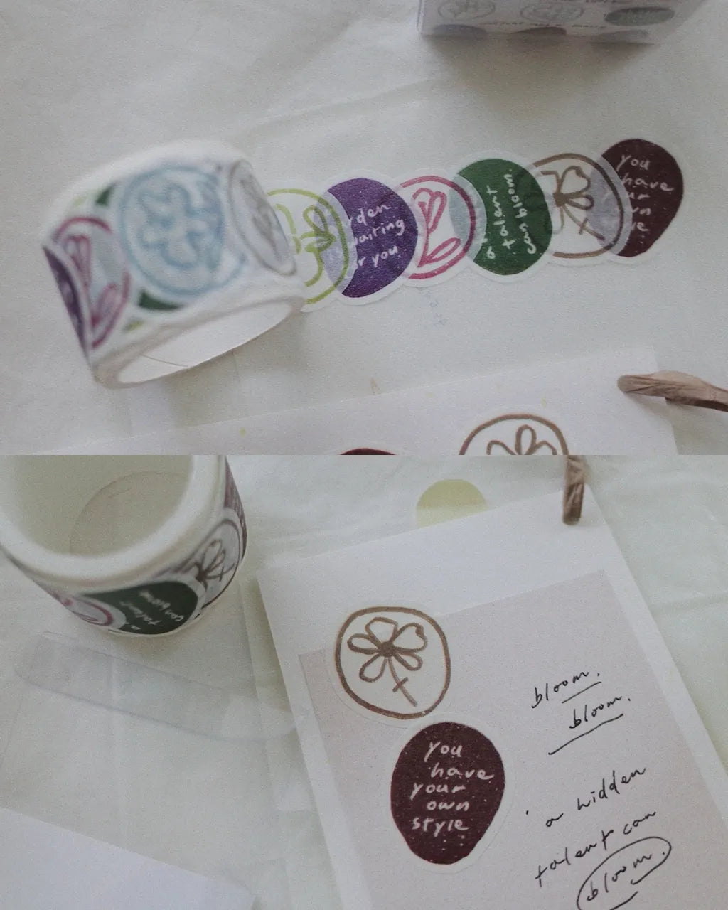 Mr. Eggplants Bloom Bloom Sticker Roll