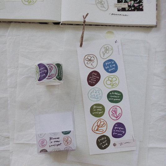 Mr. Eggplants Bloom Bloom Sticker Roll