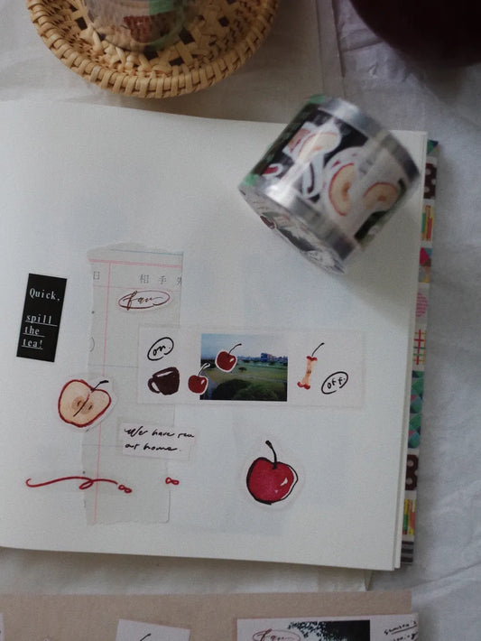 Mr. Eggplants Apple Tea Clear PET Tape