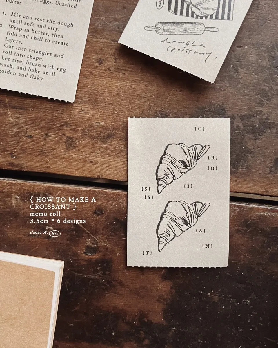 Somesortof.fern How to Make a Croissant Sticky Memo Roll