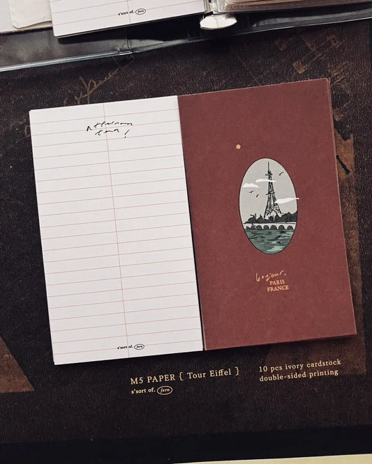Somesortof.fern Eiffel Tower Mini Message Card