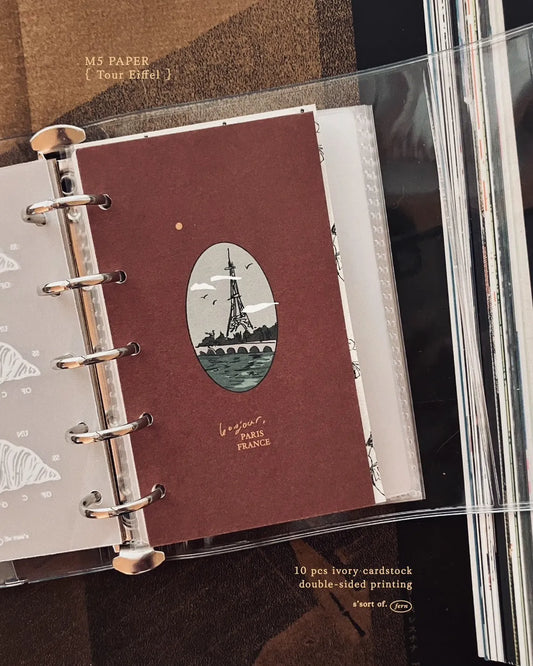 Somesortof.fern Eiffel Tower Mini Message Card