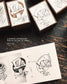 Somesortof.fern Collection of French Afternoon Stamps / 3 Designs