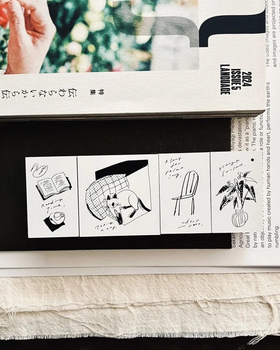 Somesortof.fern Collection of A Relaxing Afternoon Stamps / 4 Designs