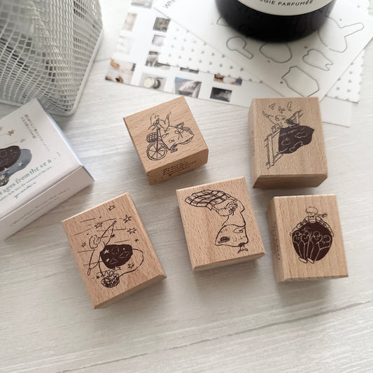 Yamadoro Messages from the Sea Collection Rubber Stamp