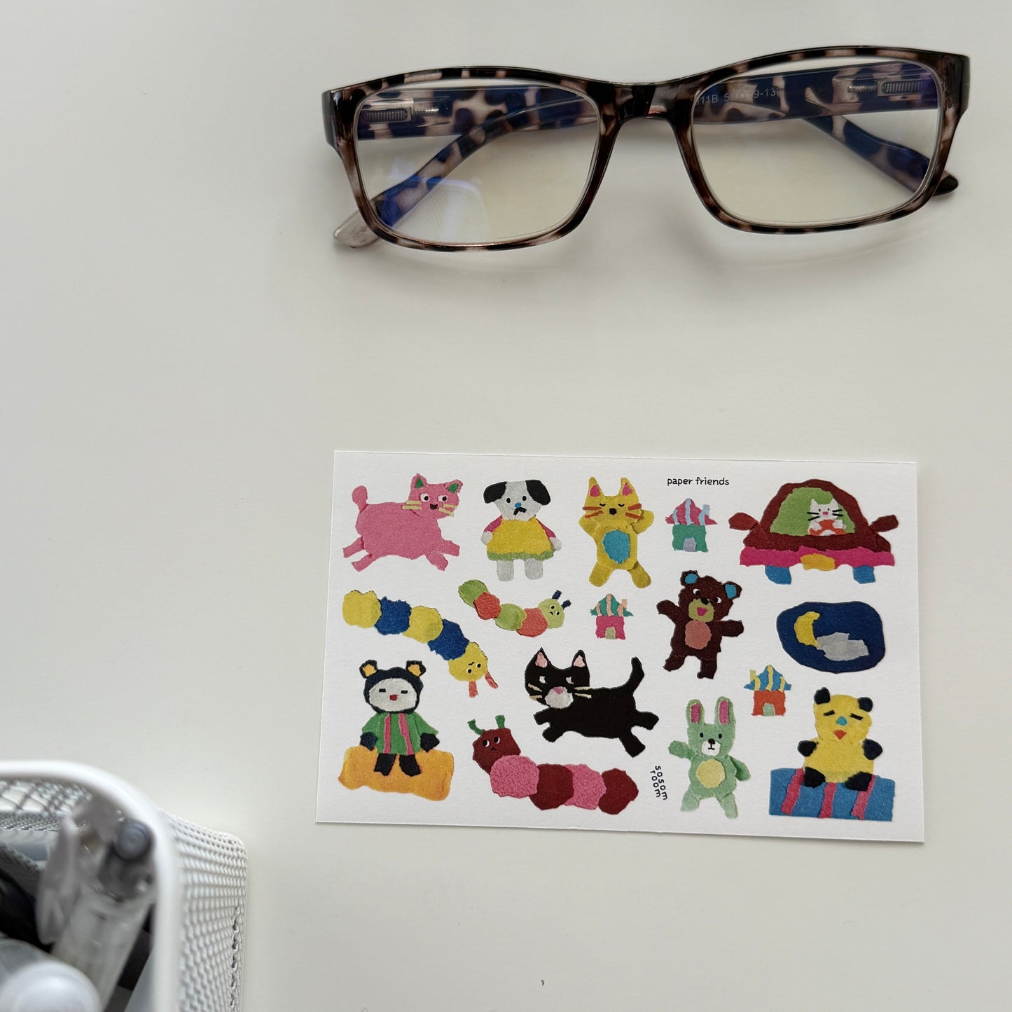 Sosom room Paper Friends Sticker Sheet
