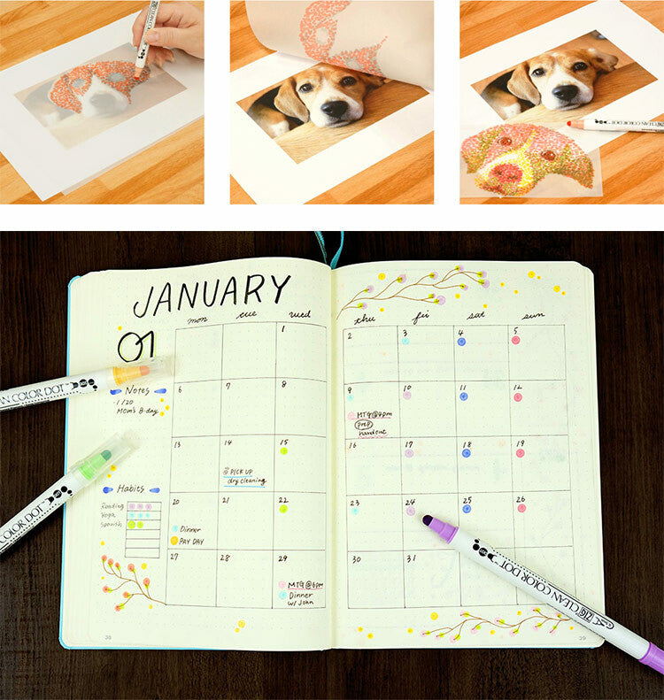 ZIG Clean Color Dot Twin Tip Set