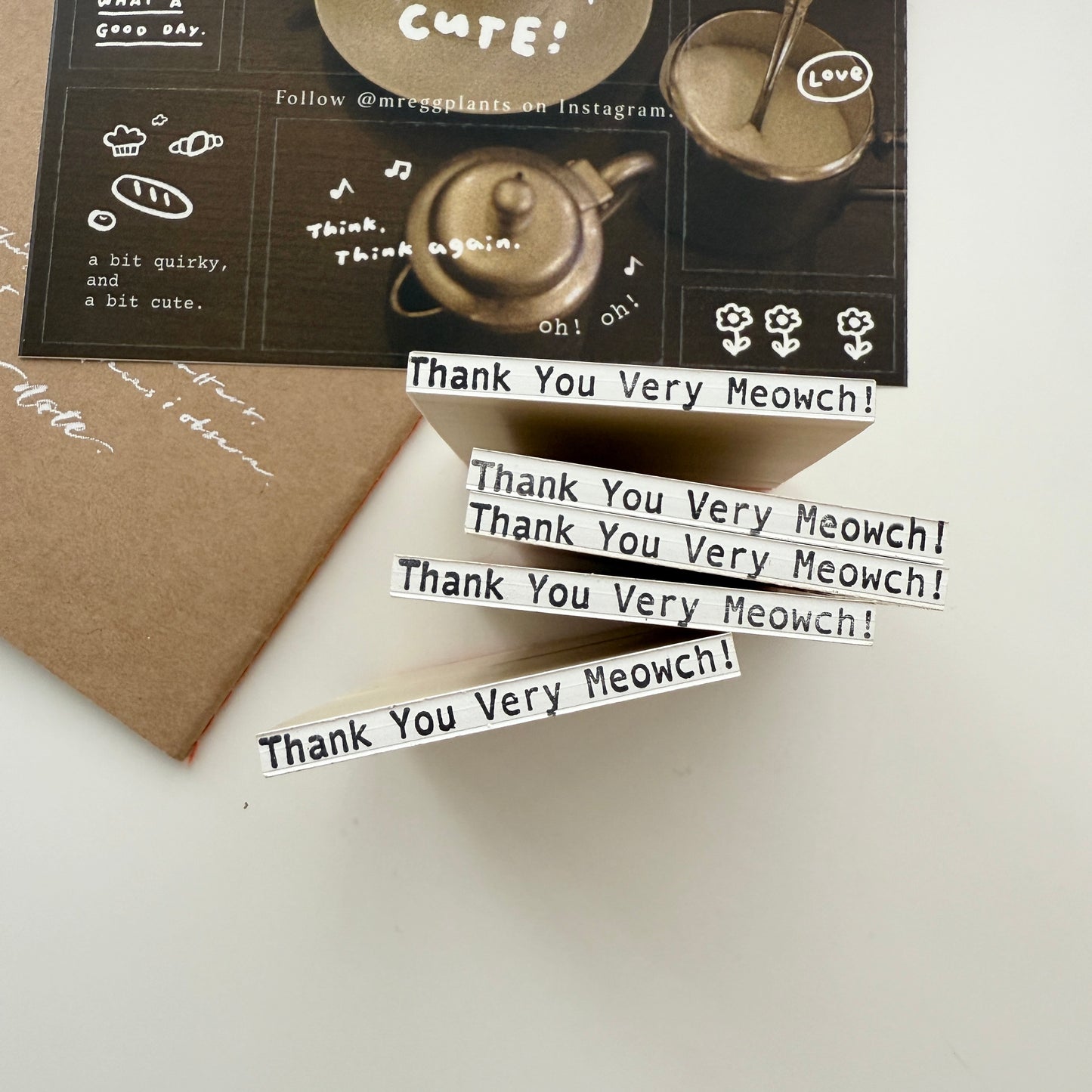 Mr. Eggplants Meow Lady Rubber Stamp / 3 Designs