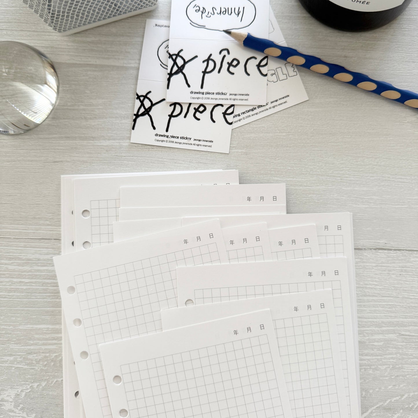 Jeongo Innerside A6 Personal / Bible Ring Journal Refill / White