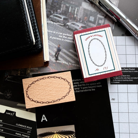 kurukynki Loop & Lantern Beads Frame Rubber Stamp