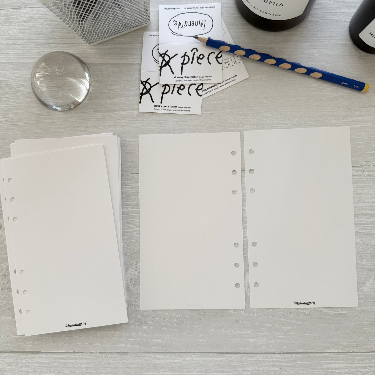 Jeongo Innerside A6 Personal / Bible Ring Journal Refill / White