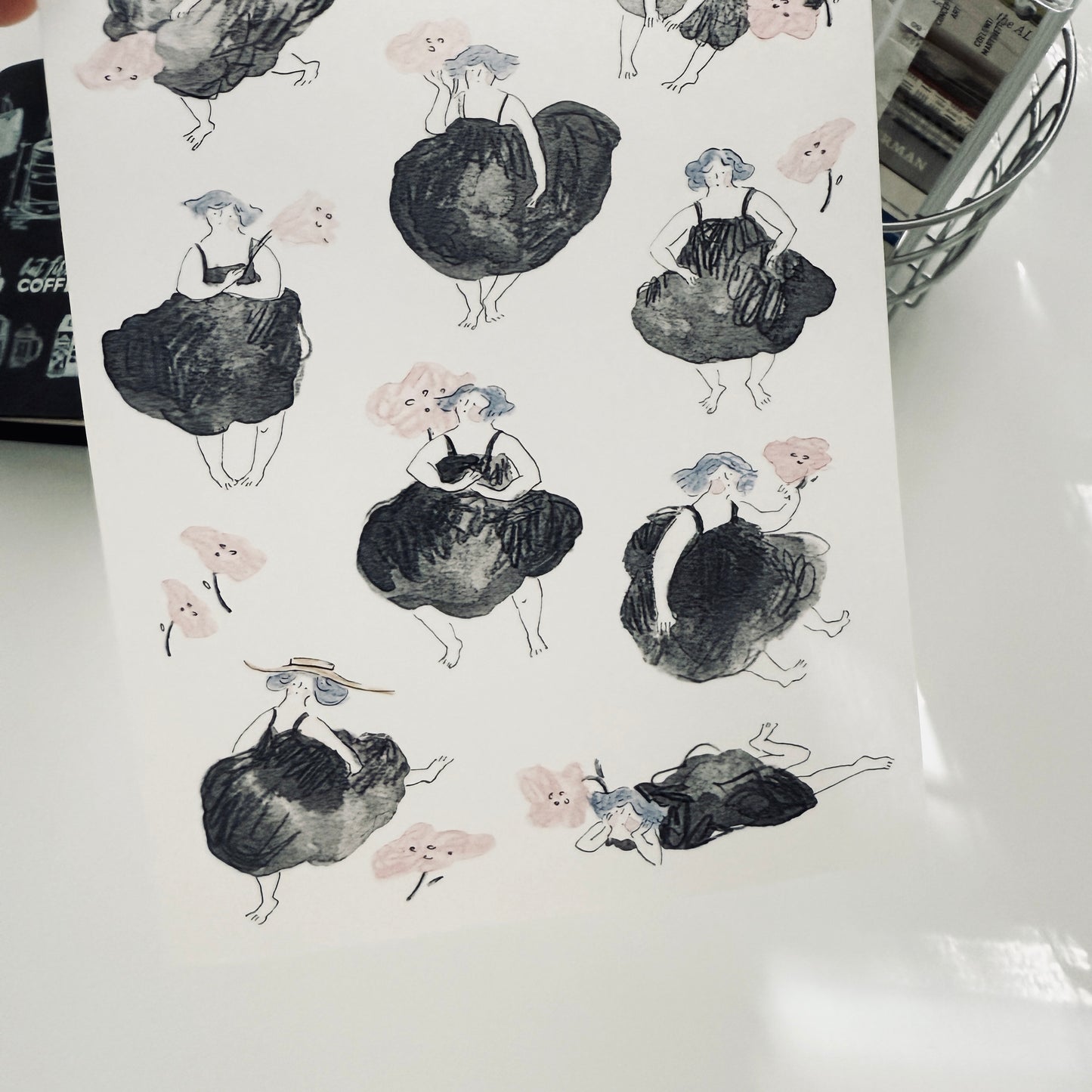 Dodolulu Little Black Dress Washi Sticker Sheet