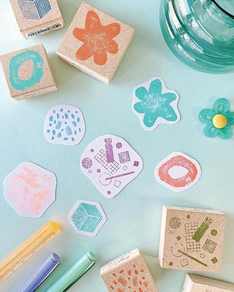 Kodomo No Kao Pattern Rubber Stamps / 6 Designs
