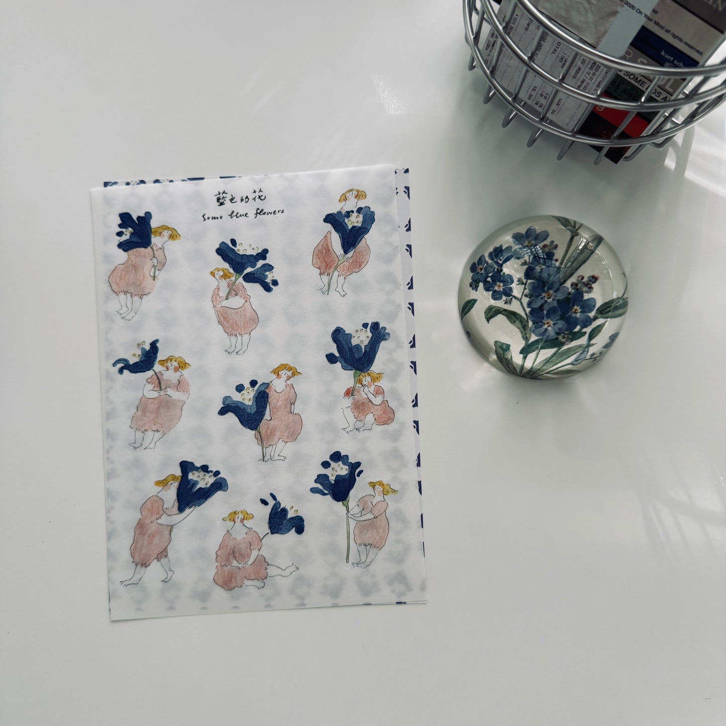 Dodolulu Some Blue Flowers Washi Sticker Sheet
