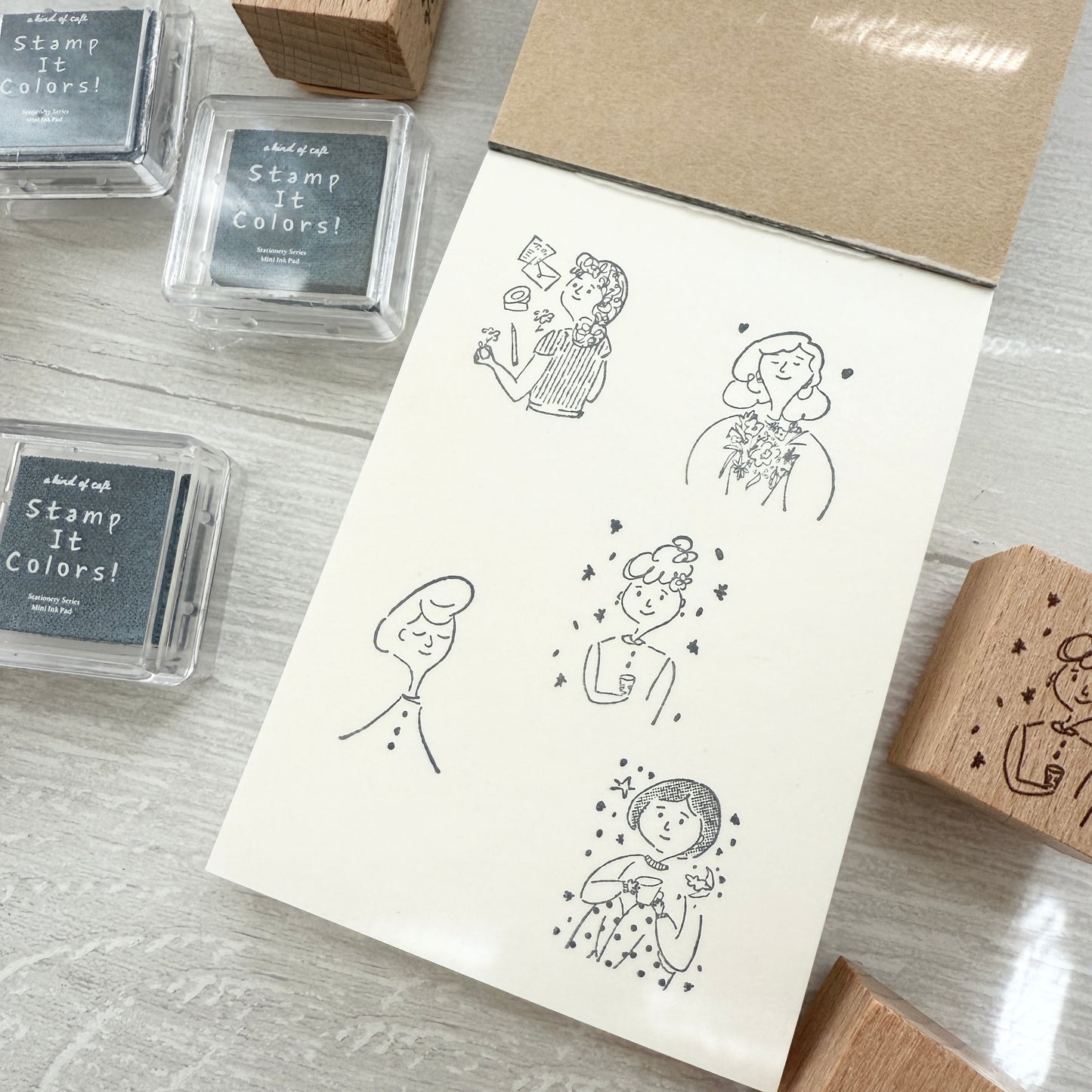 A Kind of Café 2025 Taiwan Illustration & Stationery Fest Limited Mademoiselle Stamp Set