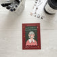 La Dolce Vita Music Girl Christmas Postcard