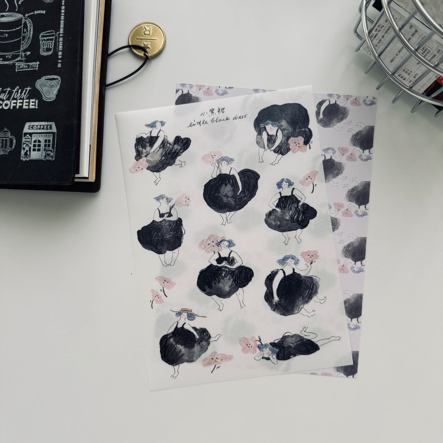 Dodolulu Little Black Dress Washi Sticker Sheet