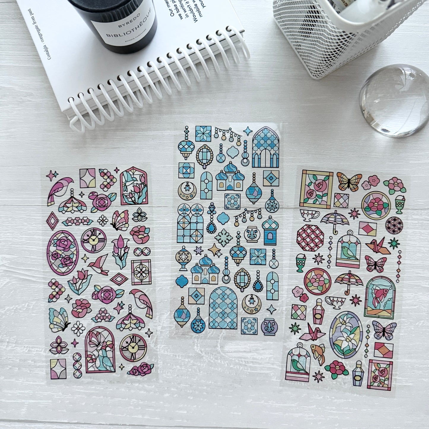 Kamio Japan Stained Glass Sticker / 3 Designs