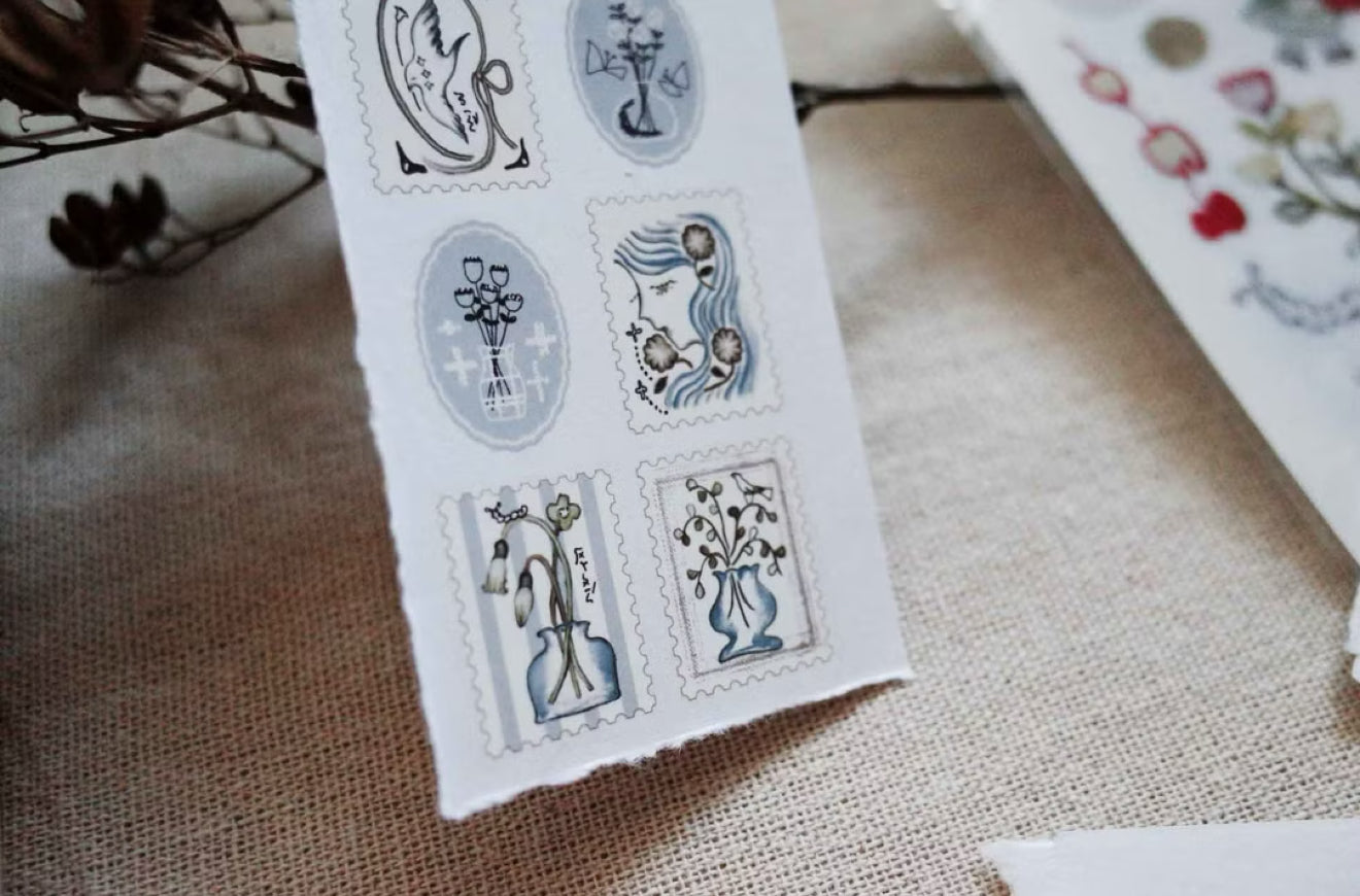Misshoegg Light Blue Stamp Transfer Sticker Set