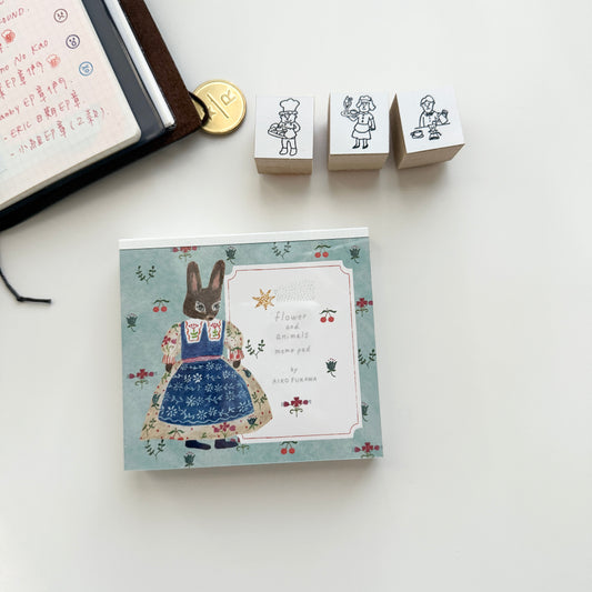 Cozyca Memo Block / Flower and Animals
