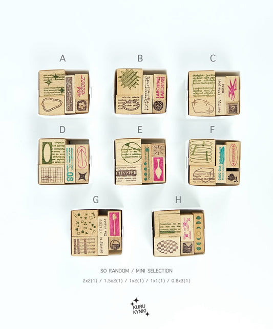 Kurukynki 2025 Summer SO RANDOM Rubber Stamp Set / 9 Options