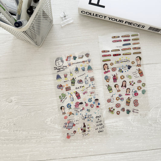 A Kind of Café My Office Lady Clear Die-Cut Sticker Pack