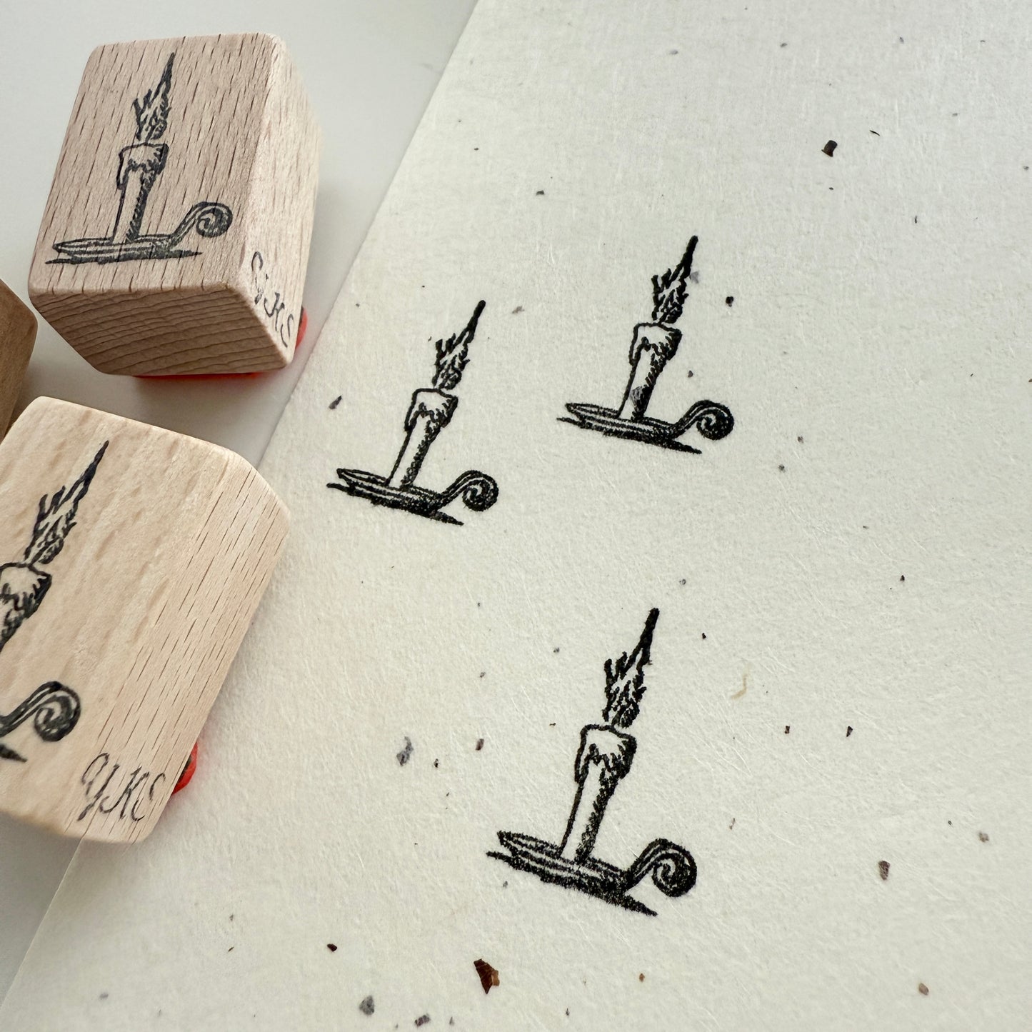 Yoko Kadokawa Candle Rubber Stamp