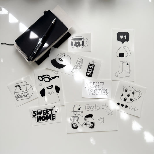 202hosil Removable Big Sticker Set