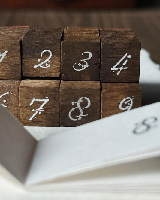 Yamadoro Star Number Rubber Stamp Set