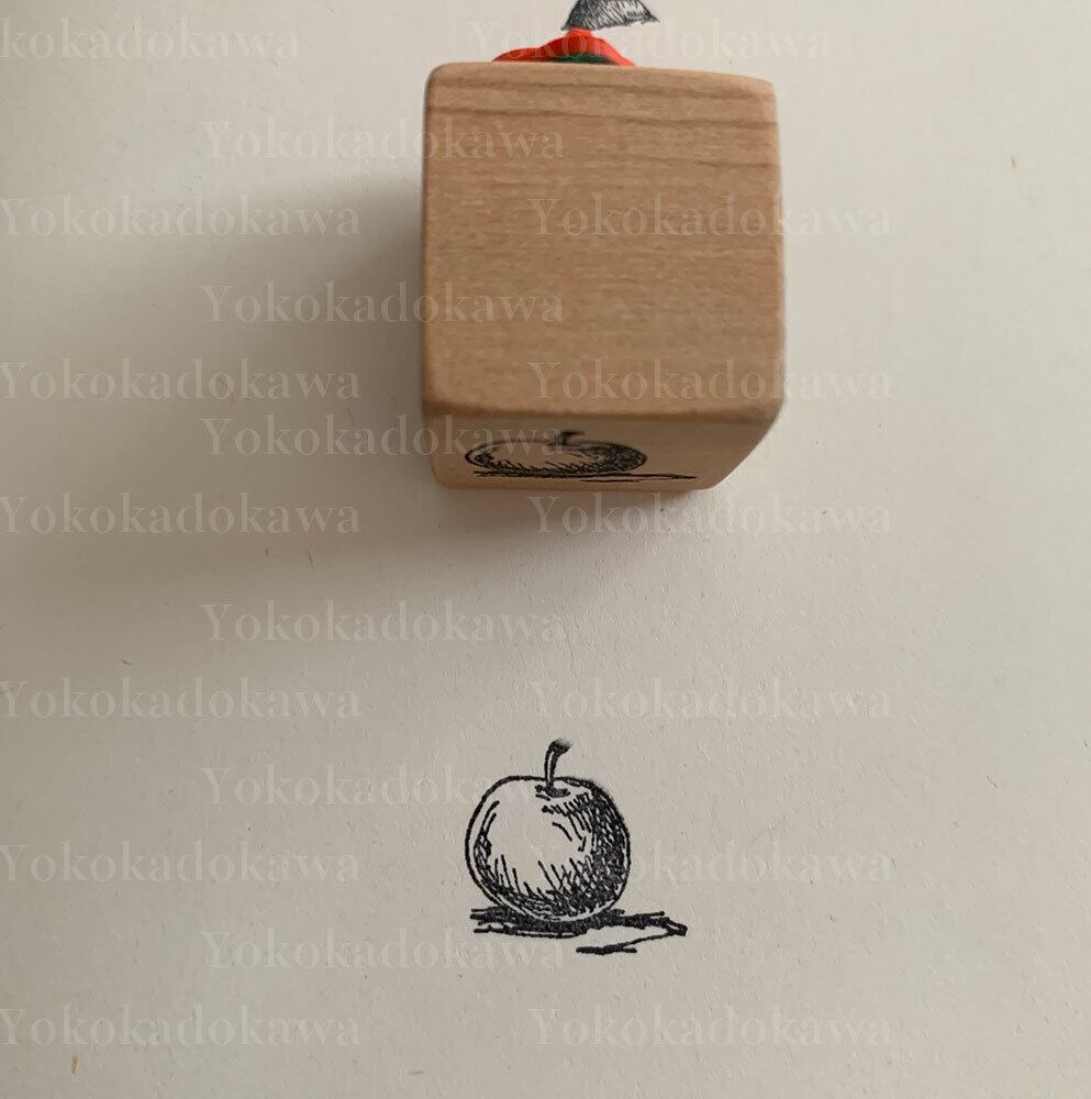 Yoko Kadokawa Apple Rubber Stamp