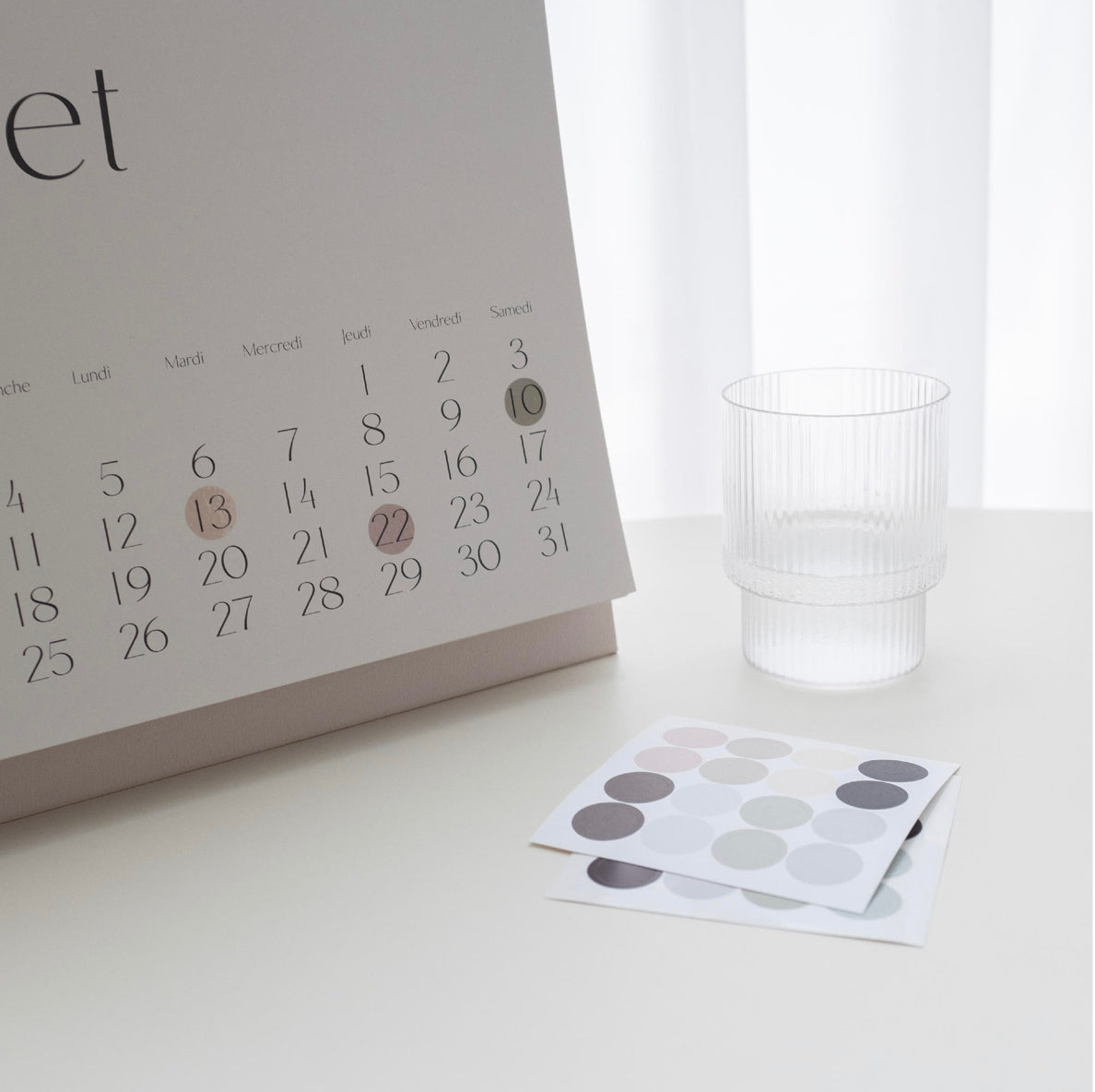 Day and Moment Mood Palette Sticker Set | Mono