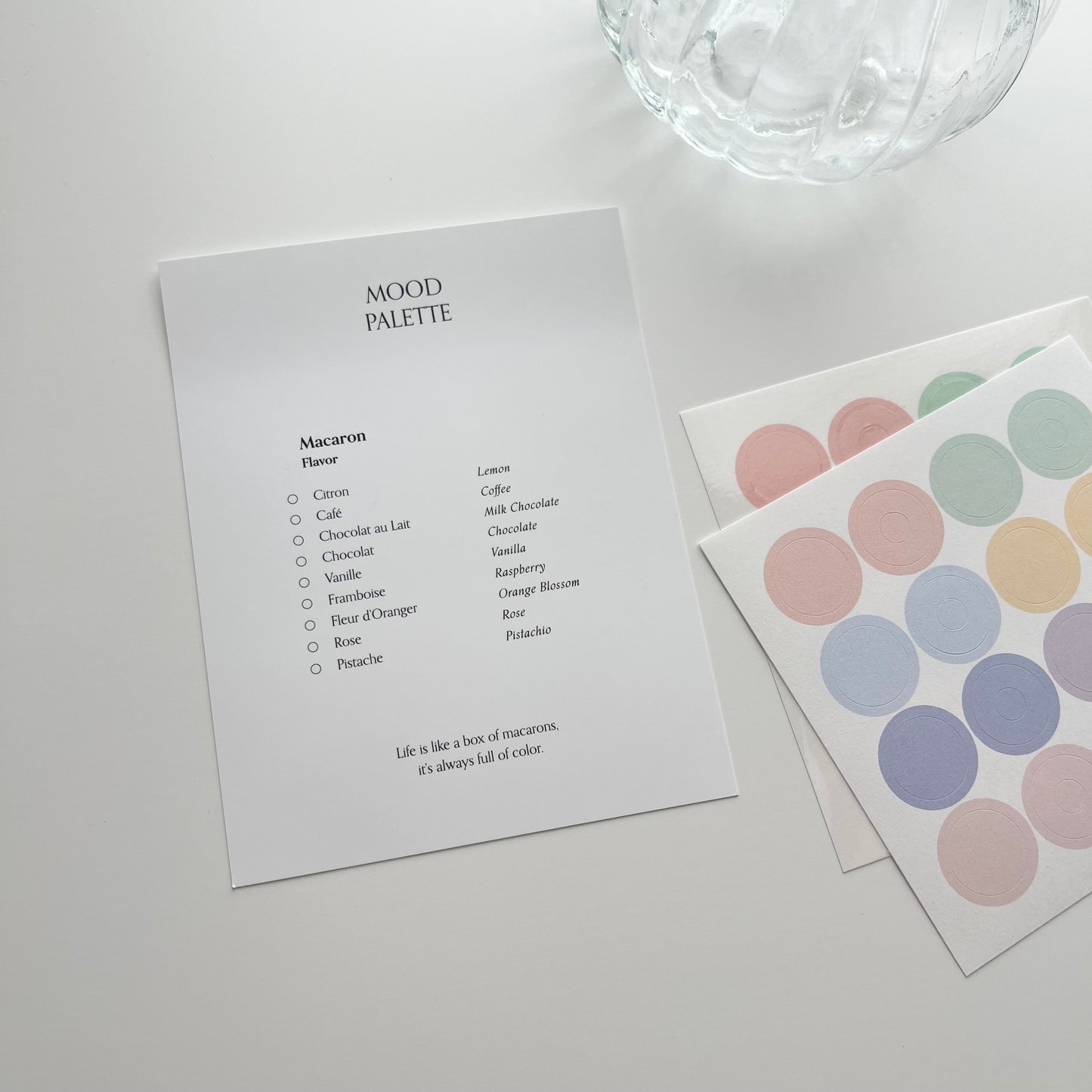 Day and Moment Mood Palette Sticker Set | Macaron